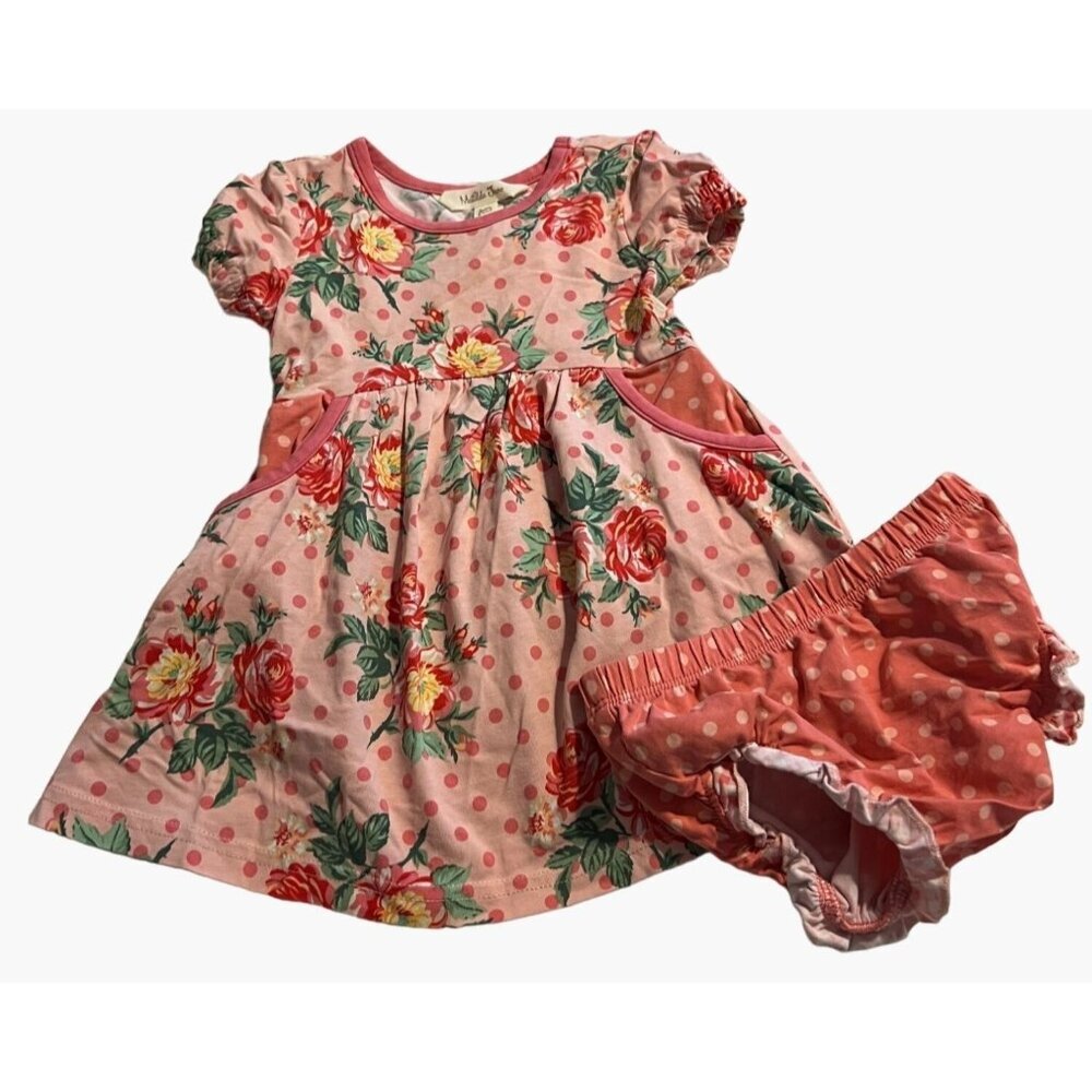Matilda Jane Pretty in Pink Dress Size 6-12 months Excellent VERY gently used co